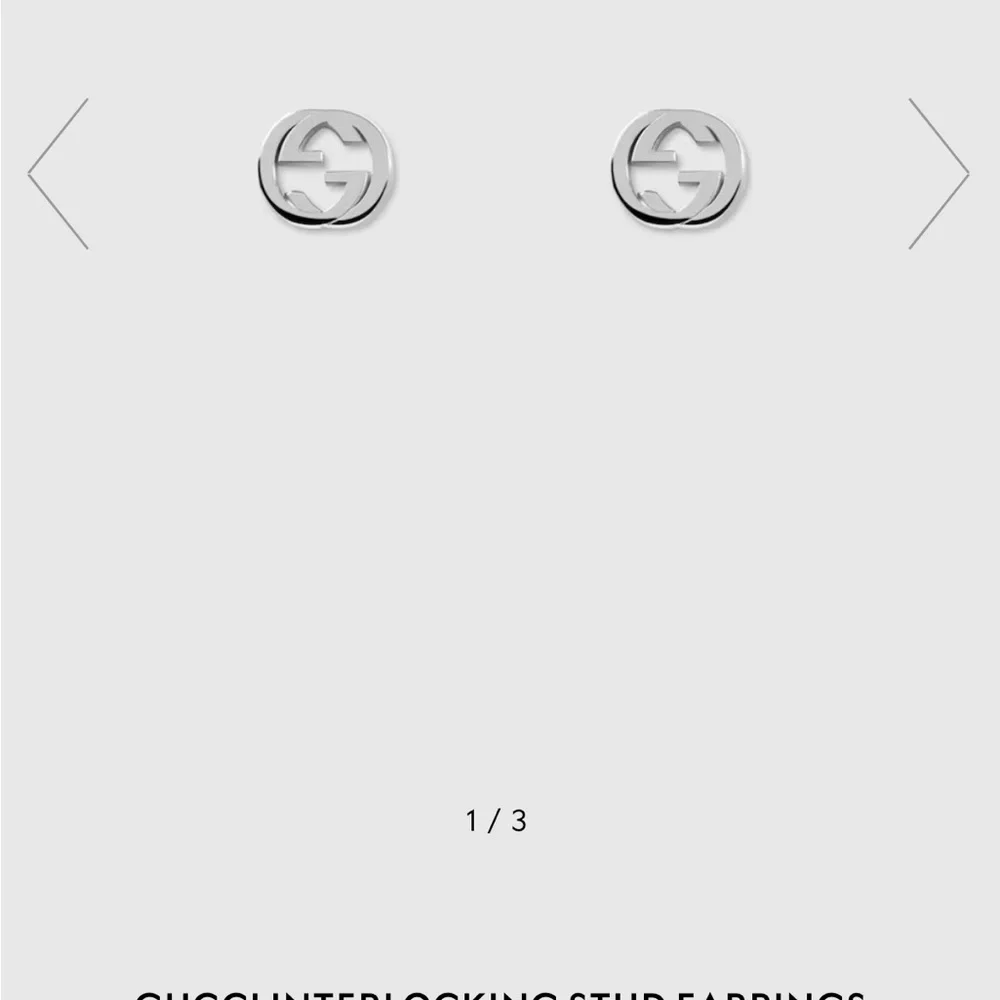 Gucci Interlocking G Silver Stud Earrings - Picture 1 of 2